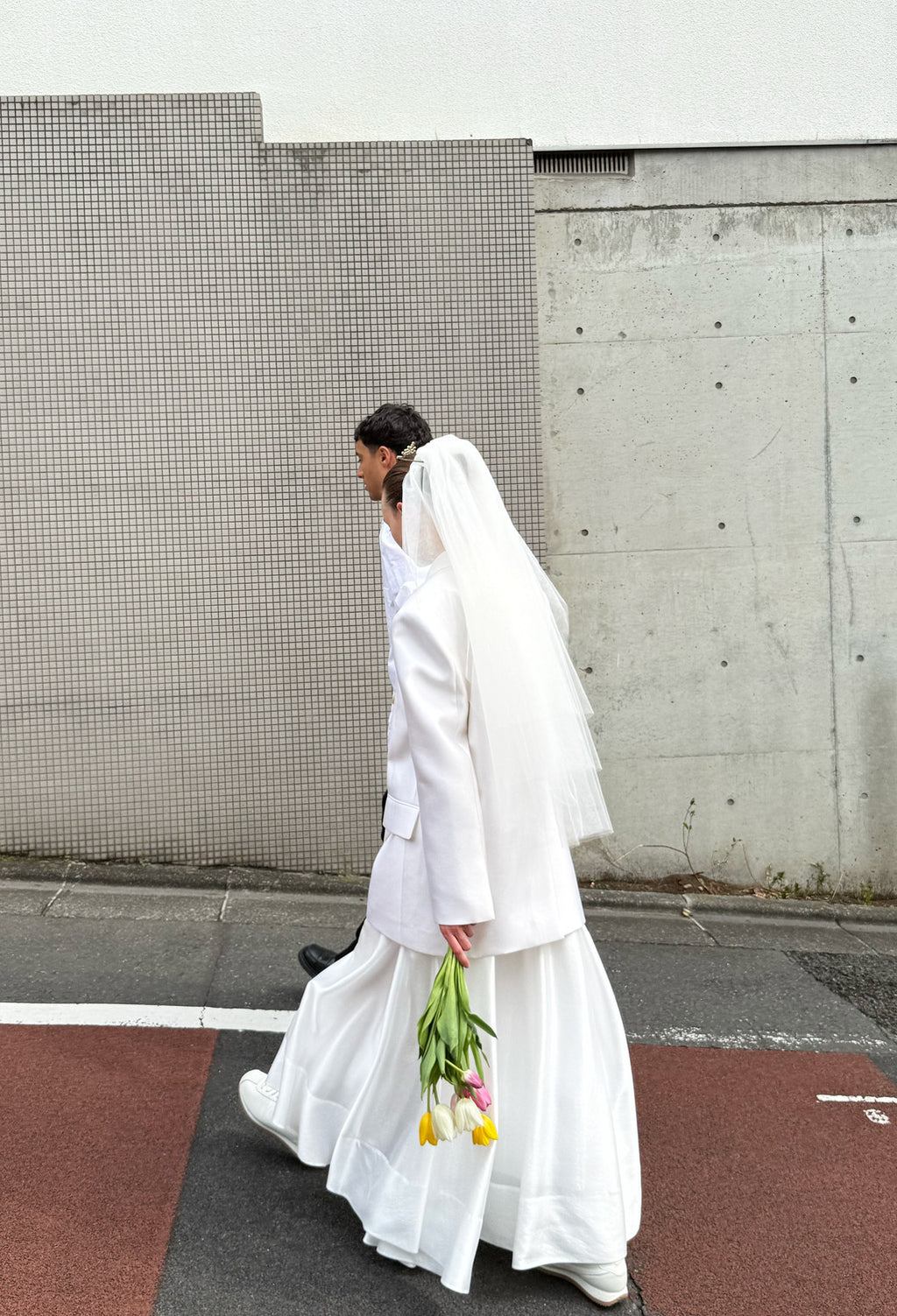 로즈 풀 스커트 화이트